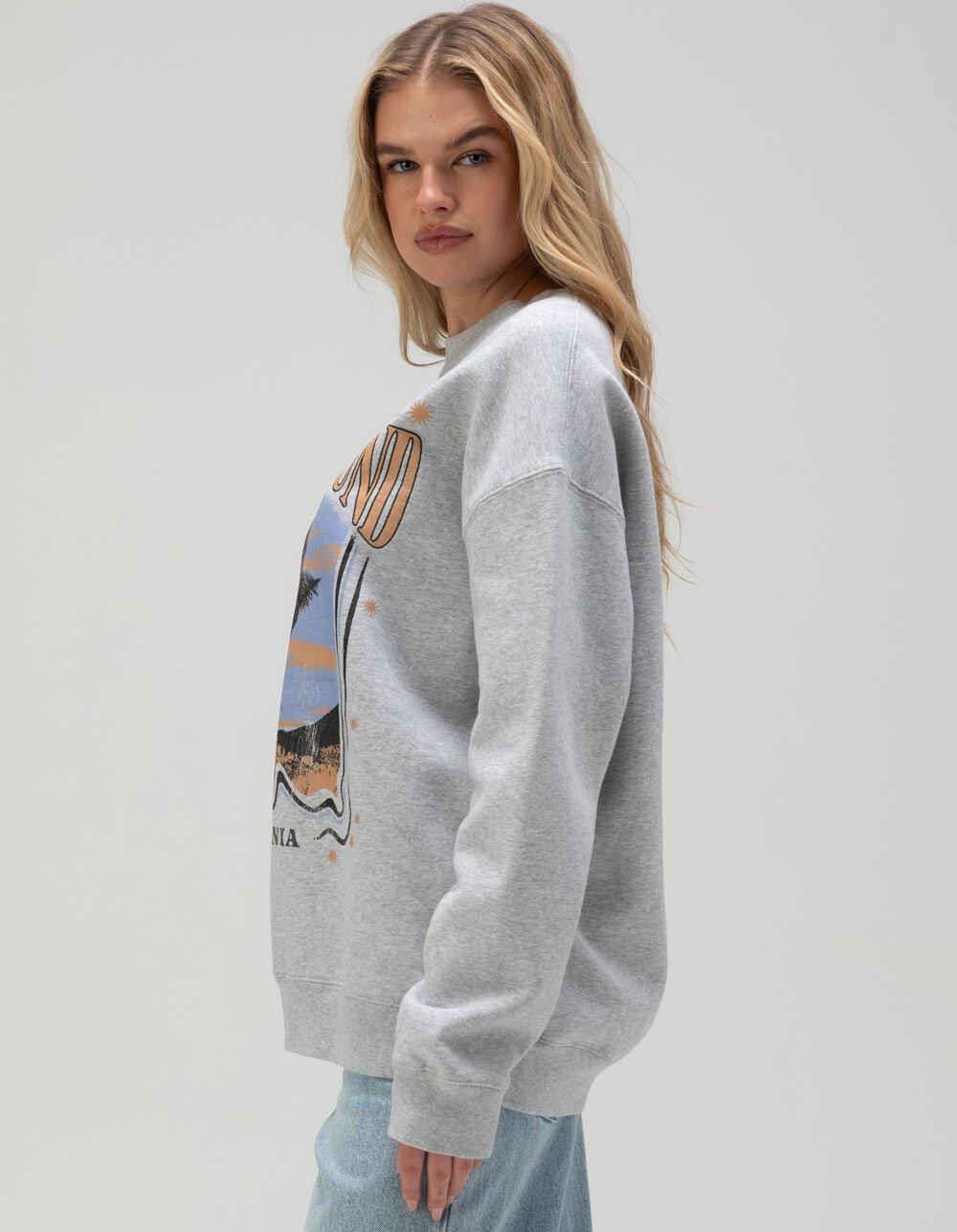 GIRL DANGEROUS Joshua Tree Womens Crewneck Sweatshirt - HEATHER GRAY Product Image