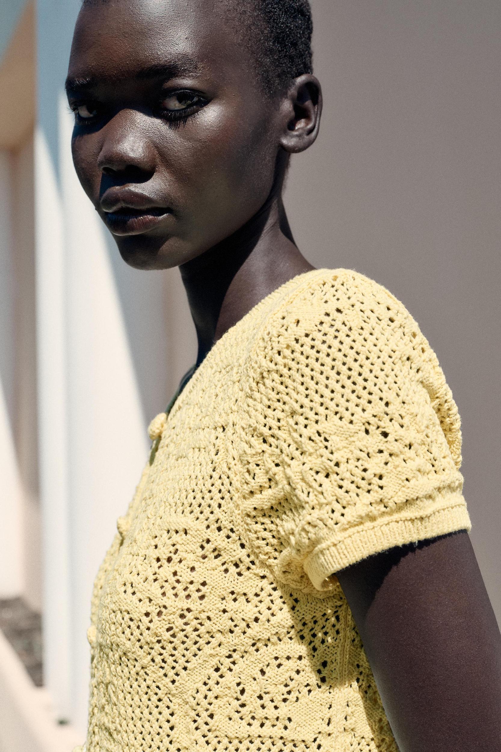 CROCHET KNIT TOP Product Image