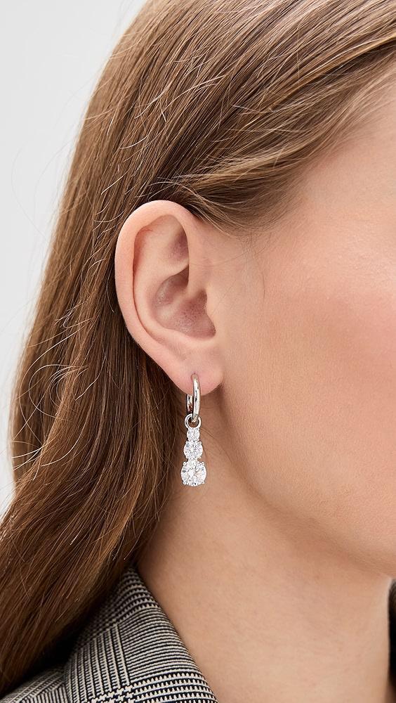 SHASHI Graduated Solitaire Hoops | Shopbop Product Image