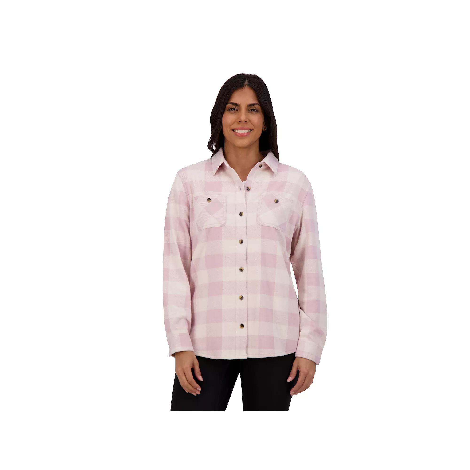 Women's ZeroXposur Billy Brushed Knit Plaid Shirt, Size: XL, Pink Buffalo Product Image