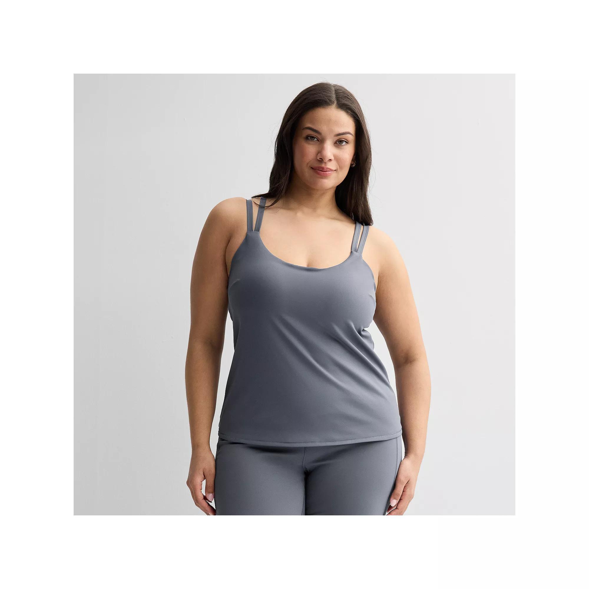 Plus Size Tek Gear Ultrastretch Strappy Bra Tank Top, Womens Product Image