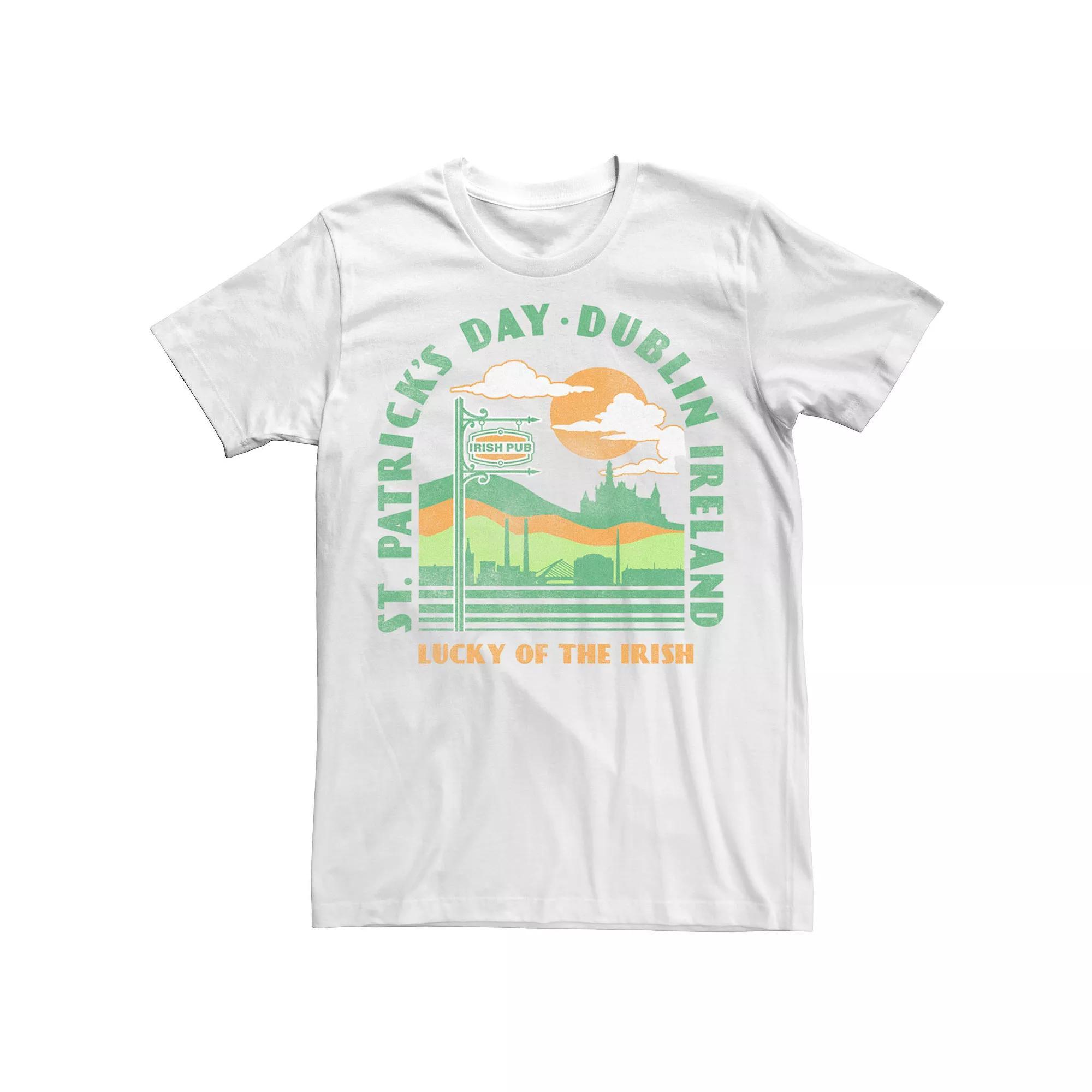 Men's St. Patrick's Day Dublin Destination Lucky Tee, Size: XXL, White Product Image