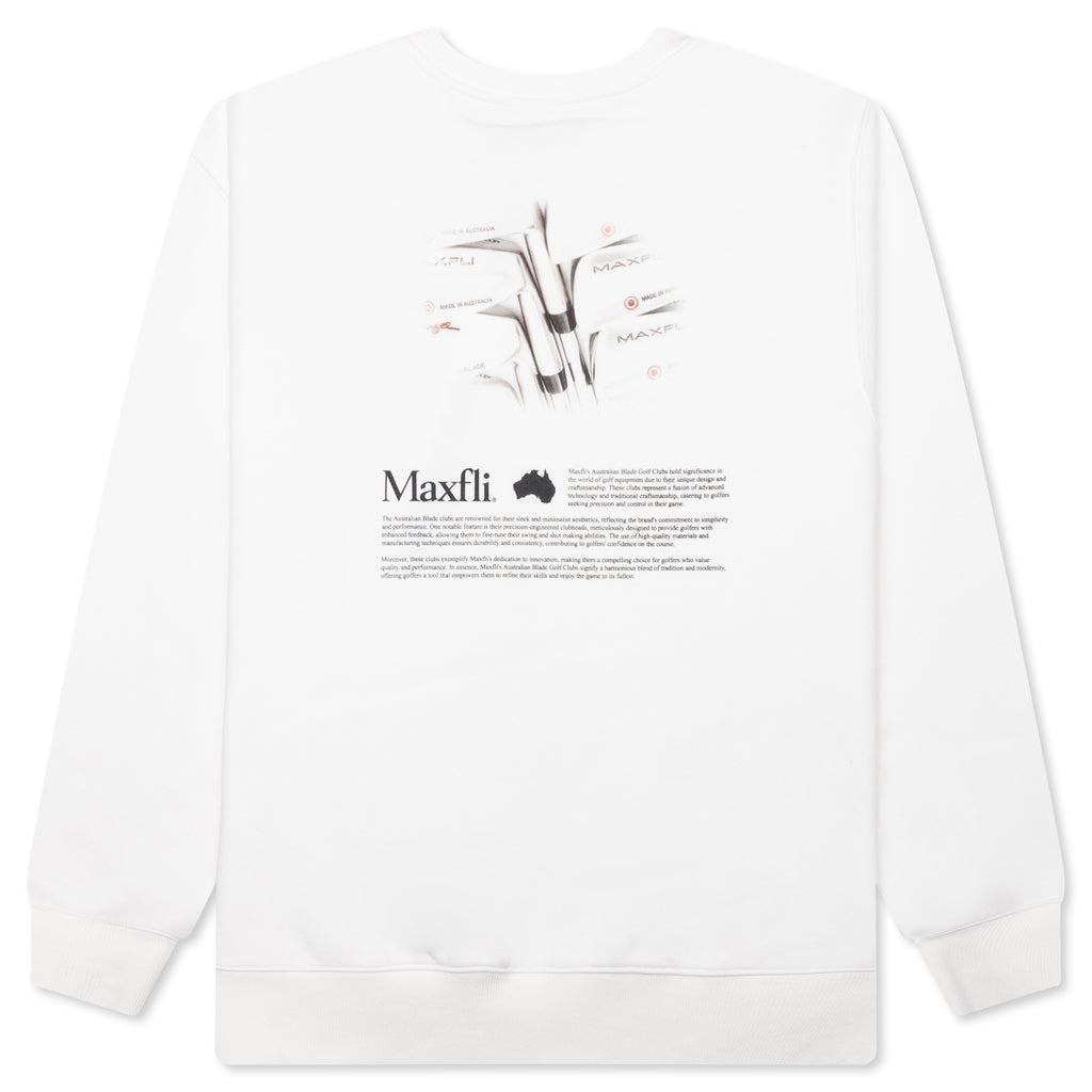 Metalwood x Maxfli Aussie Blade Crewneck Sweatshirt - White Male Product Image