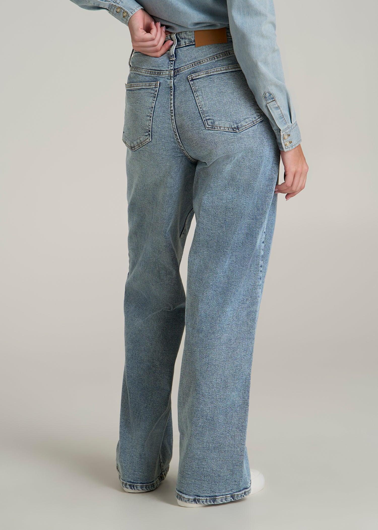 Stevie Wide Leg Jeans for Tall Women in Perfect Blue Product Image