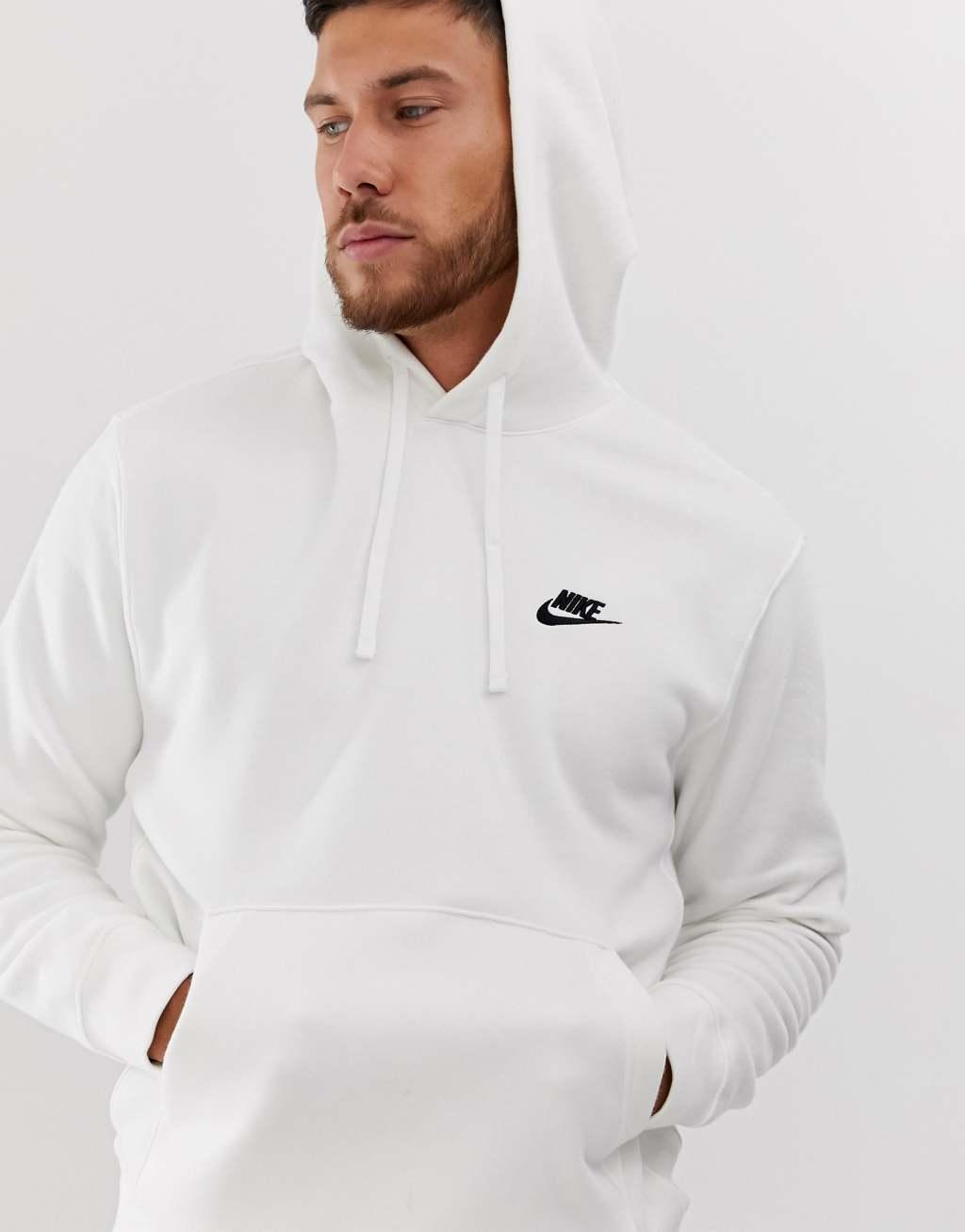 Big & Tall Nike Sportswear Club Fleece Pullover Hoodie, Men's, Size: 4XL, White Product Image