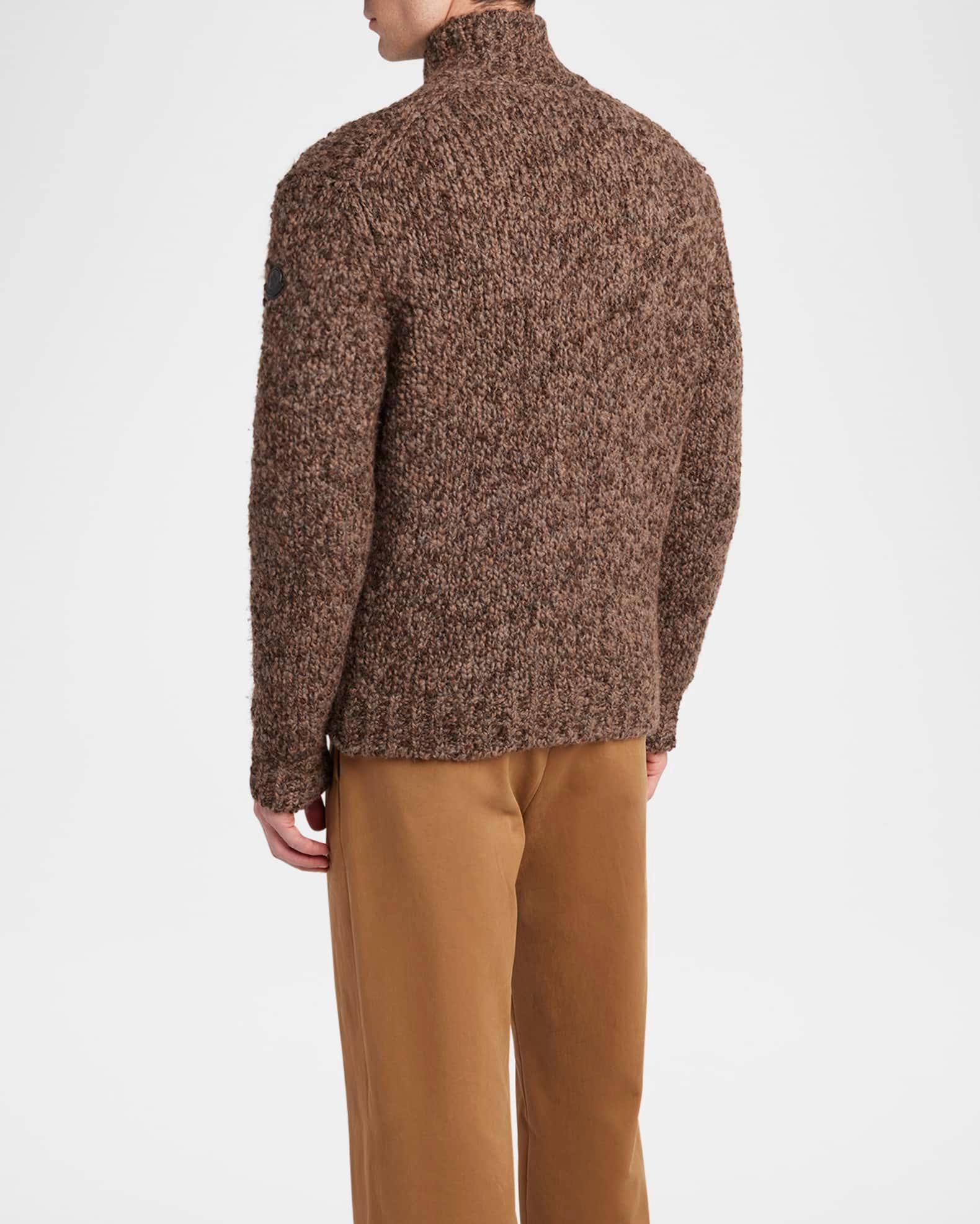 Men's Wool Knit Full-Zip Sweater Product Image