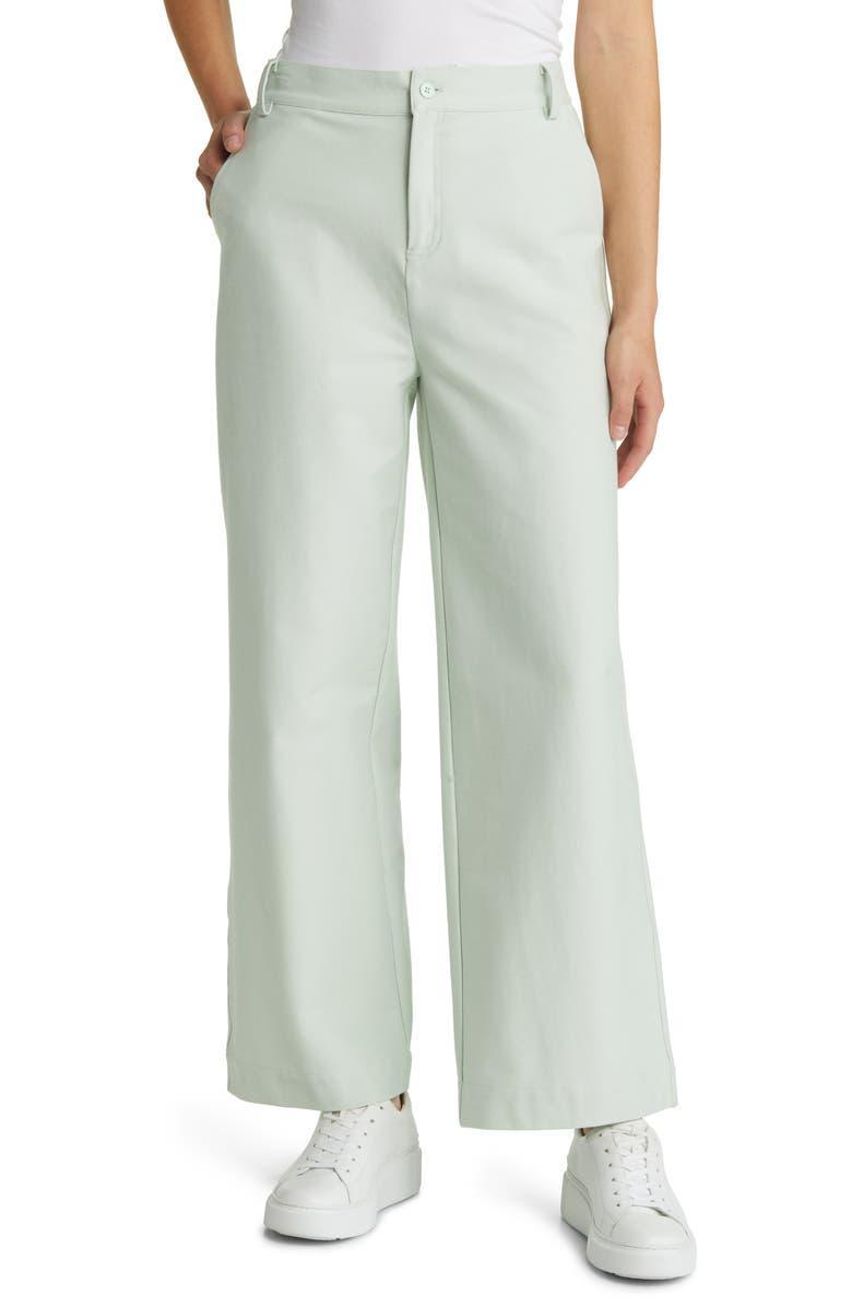 Max Mara Vasaio Wide Leg Pants in Green Pastel Product Image