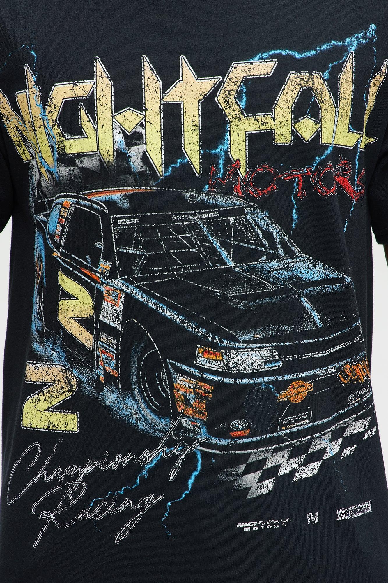 Nightcall Racing Short Sleeve Tee - Black Male Product Image