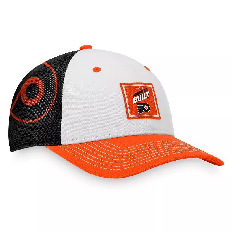 Mens Fanatics Branded Orange/White Philadelphia Flyers Block Party Snapback Hat Product Image