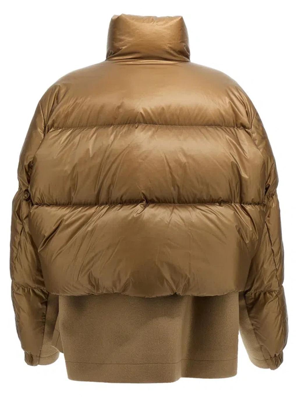 SACAI Insert Down Jacket In Brown Product Image