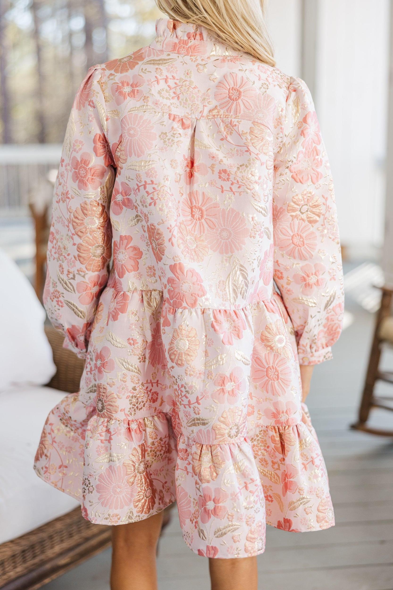 Always On My Mind Pink Floral Dress Female Product Image