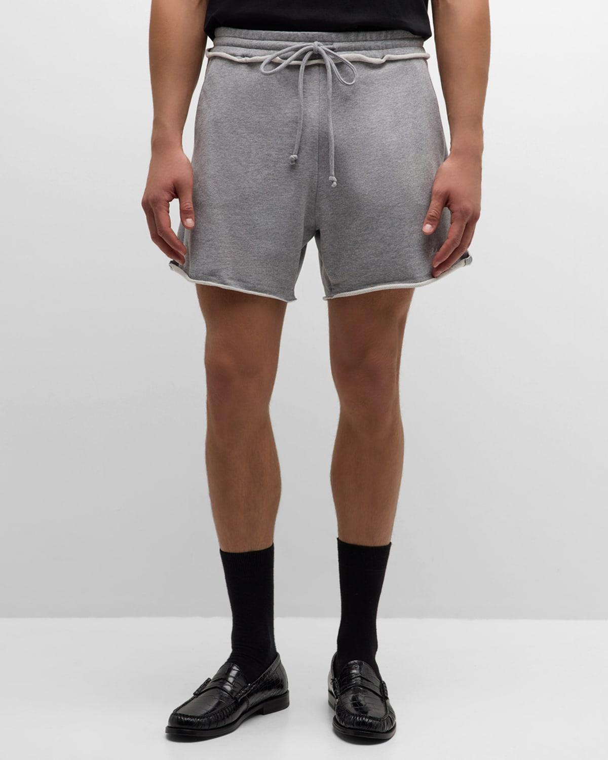 Mens Jersey Raw-Edge Sweat Shorts Product Image