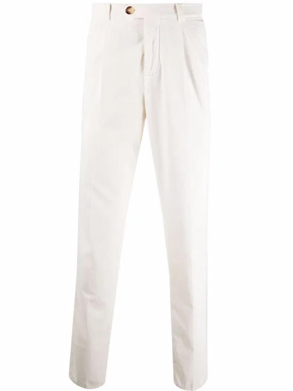 BRUNELLO CUCINELLI Leisure Fit Trousers In Garment Dyed Cotton Corduroy With Darts Product Image