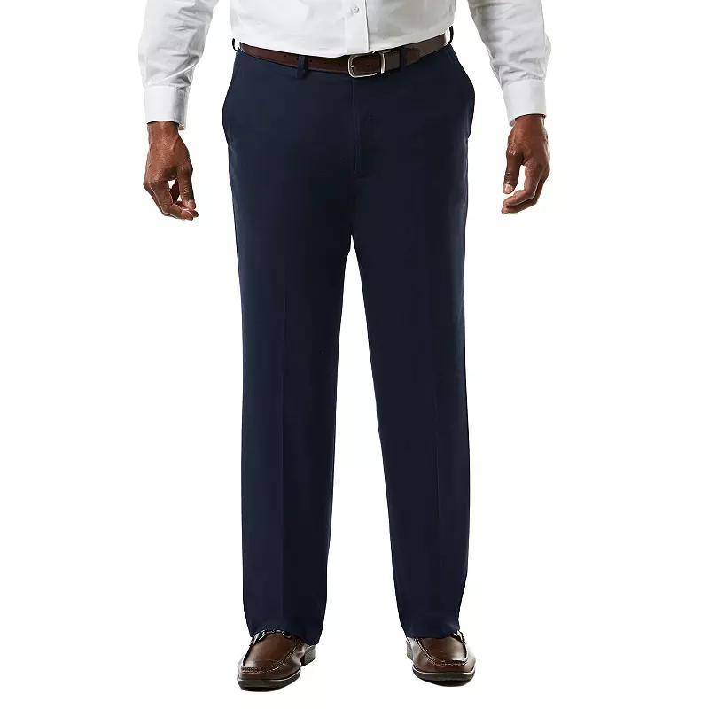 Big & Tall J.M. Haggar Premium Classic-Fit Sharkskin Stretch Flat-Front Suit Pants, Men's, Size: 44X32, Dark Blue Product Image