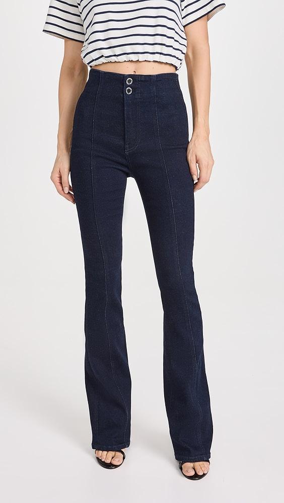 Veronica Beard Jean Beverly High Rise Skinny Flare Jeans | Shopbop Product Image