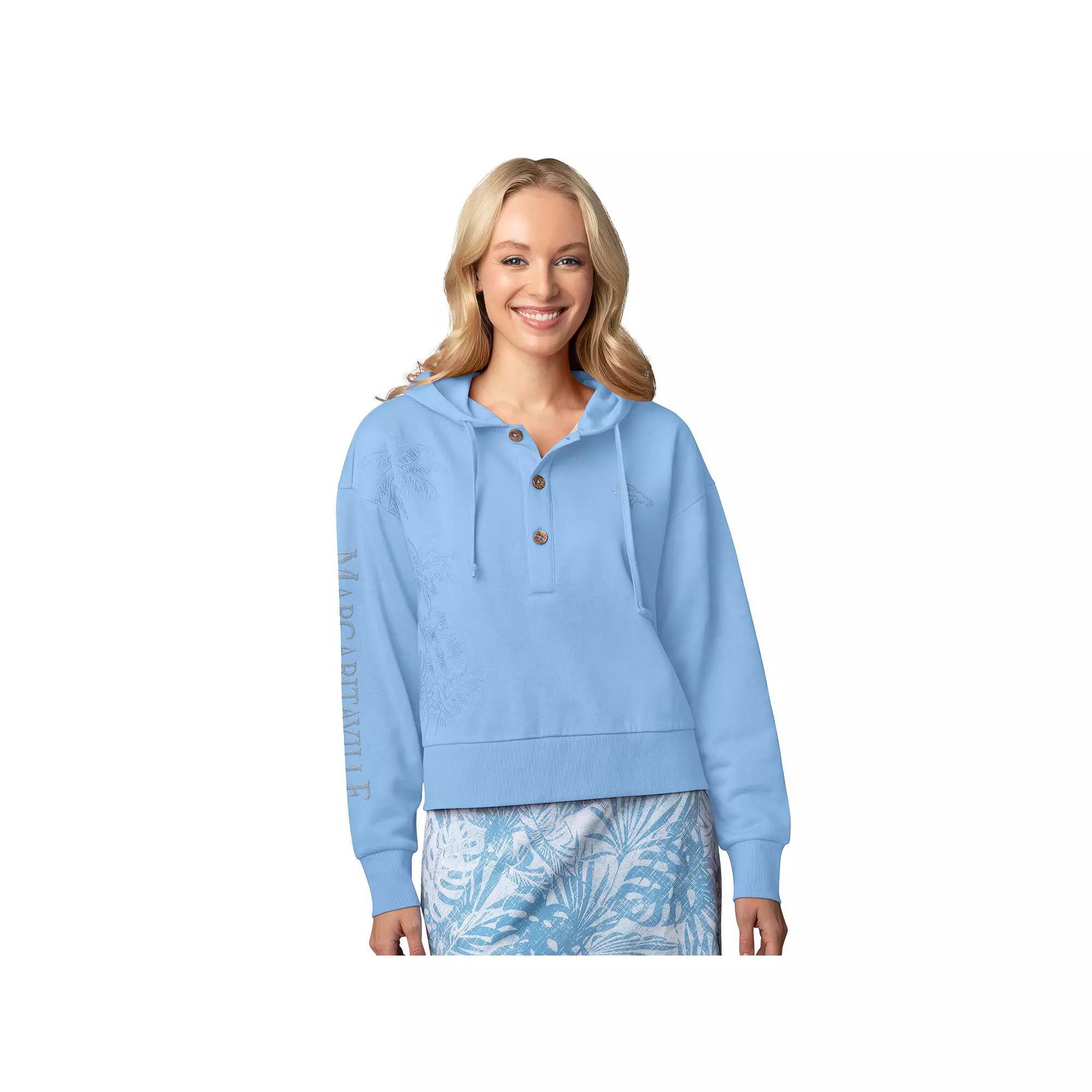 Women's Margaritaville Blue Denver Broncos Island Dream Solid Pullover Hoodie,  Product Image