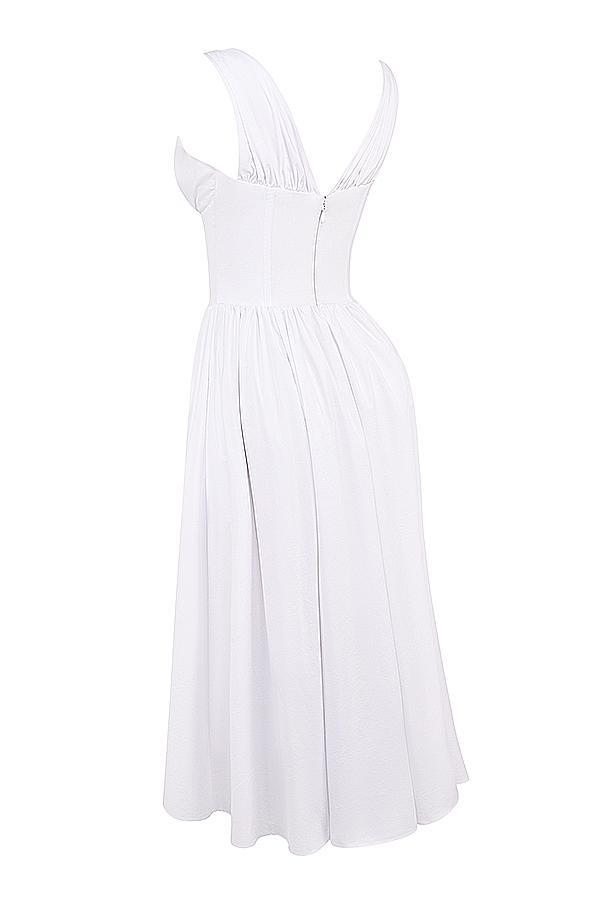 Emmelina  white cotton corset sundress Product Image