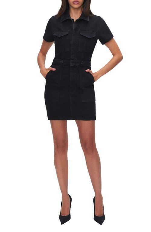 Womens Fit For Success Mini Dress | , | Hidden Front Zipper Closure, Breast Pockets | Good American by Khlo Product Image