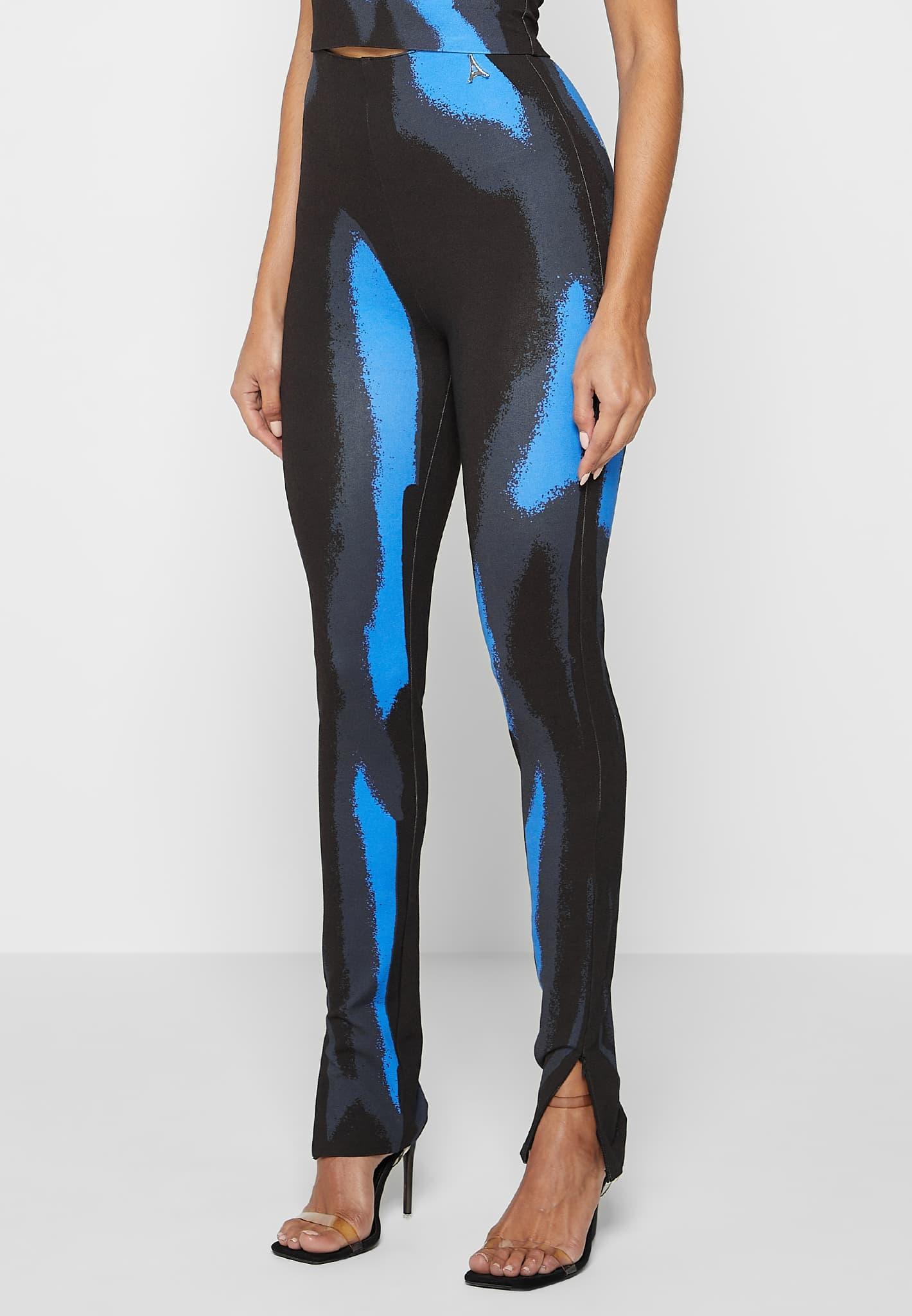 Body Print Leggings - White/Blue Female Product Image