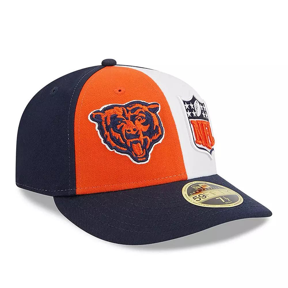 Men's New Era  Orange/Navy Chicago Bears 2023 Sideline Low Profile 59FIFTY Fitted Hat, Size: 7 3/8 Product Image