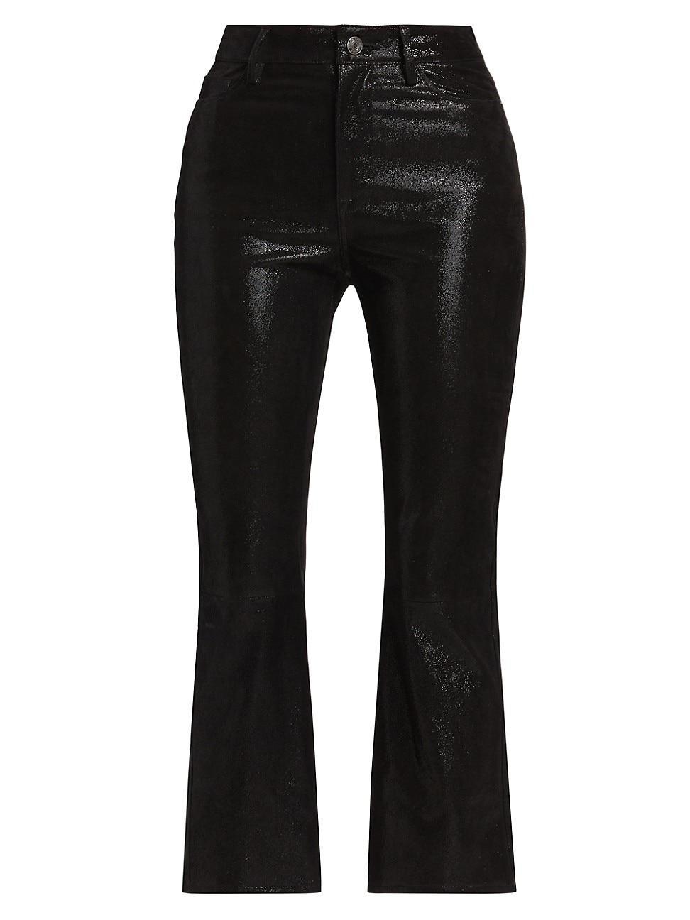 Womens Le Crop Mini Boot Leather Pants Product Image