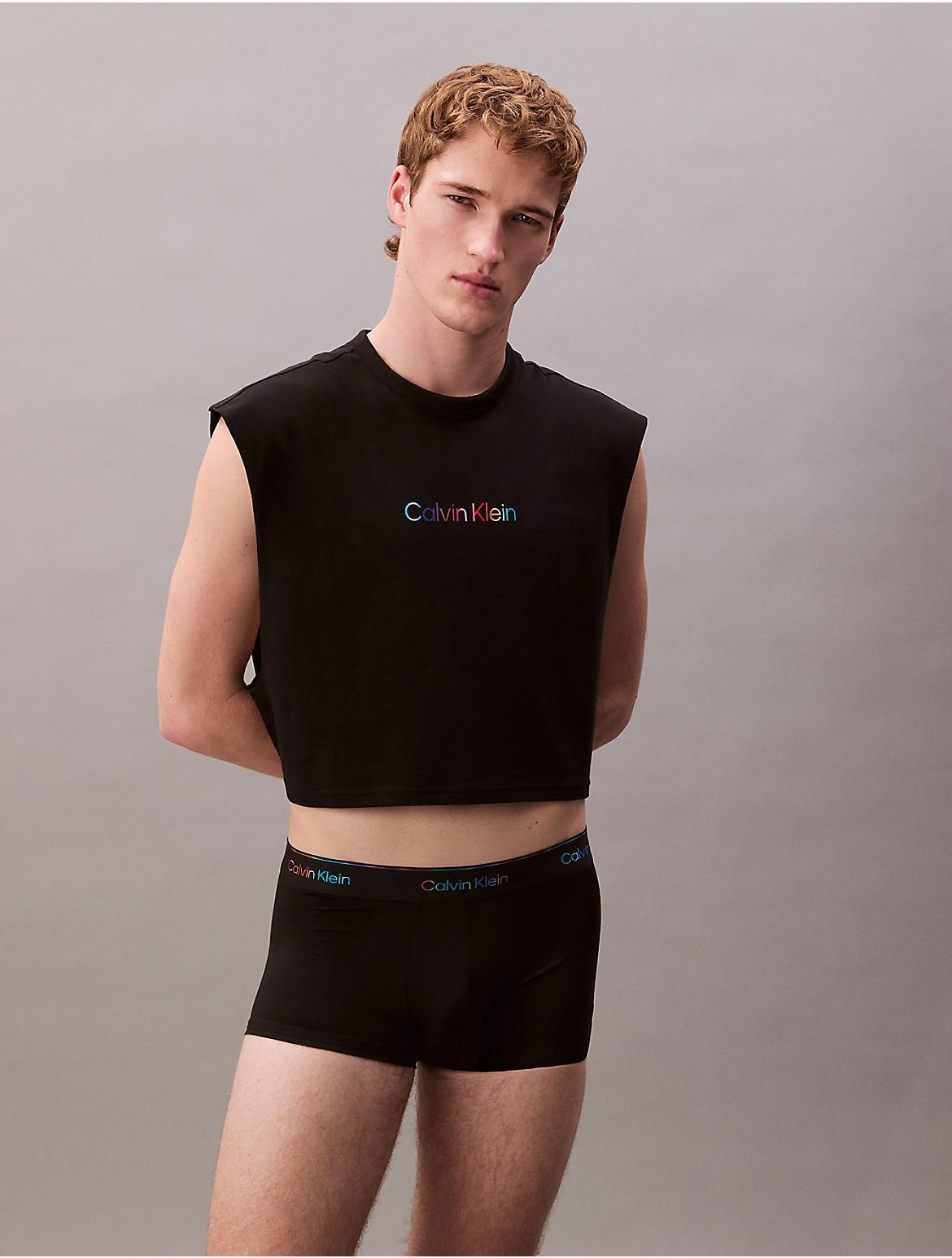 Calvin Klein Mens Microfiber Stretch Pride Low Rise Trunk - Grey Product Image