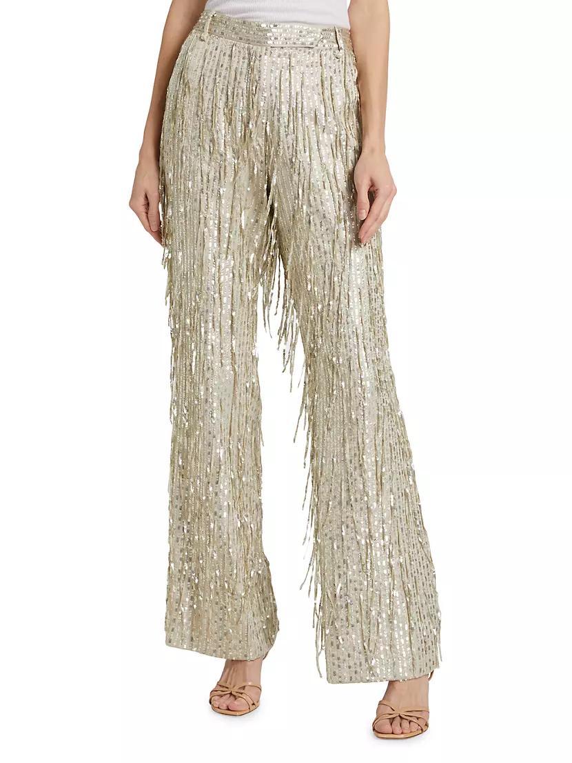 Sequin Kick-Flare Pants Product Image