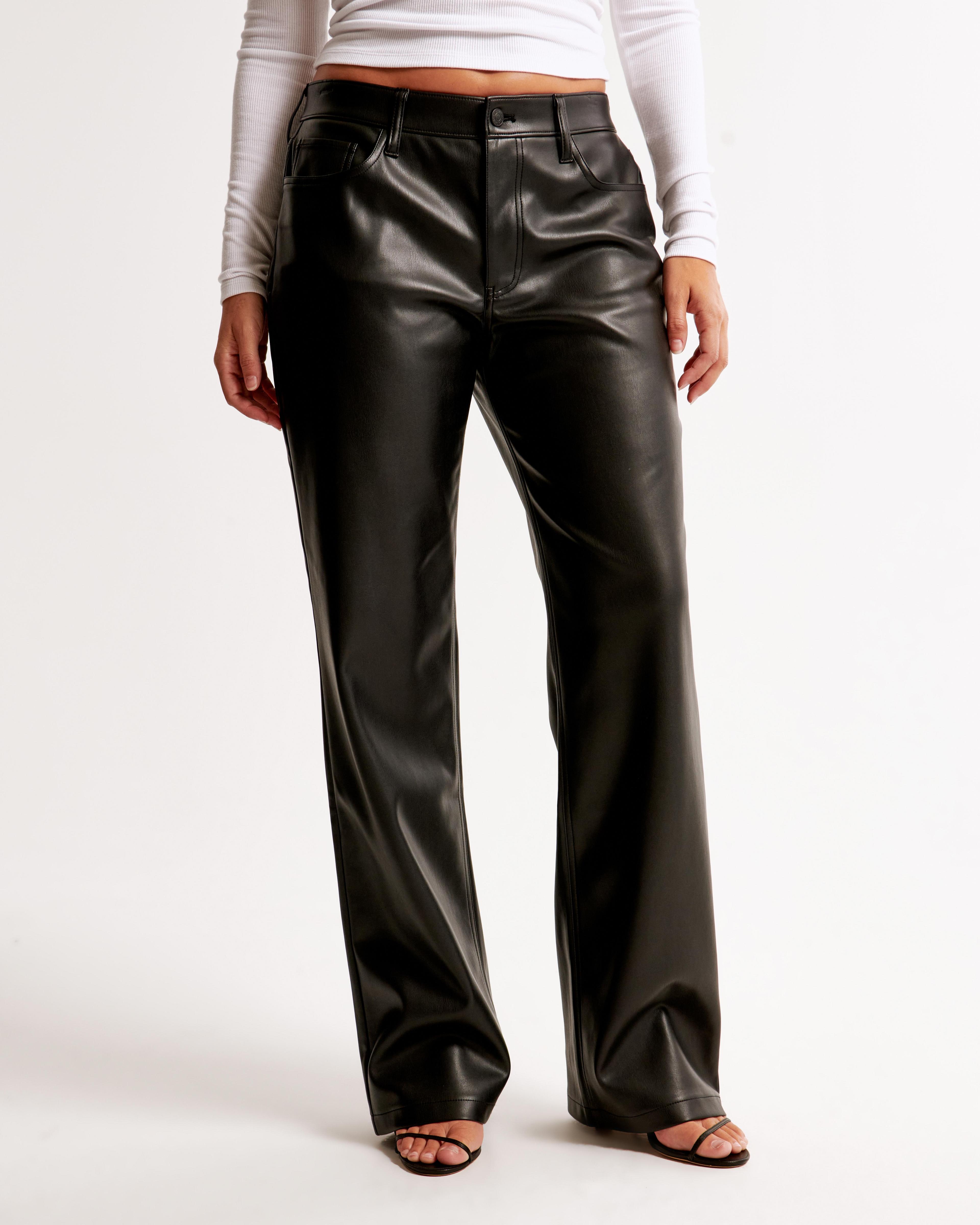 Curve Love Vegan Leather Low Rise Baggy Pant Product Image