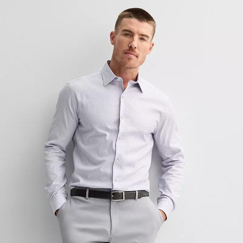 Men's Apt. 9® Premier Flex Slim-Fit Wrinkle Resistant Dress Shirt, Size: XL-32/33, Dark Blue Dobby Product Image