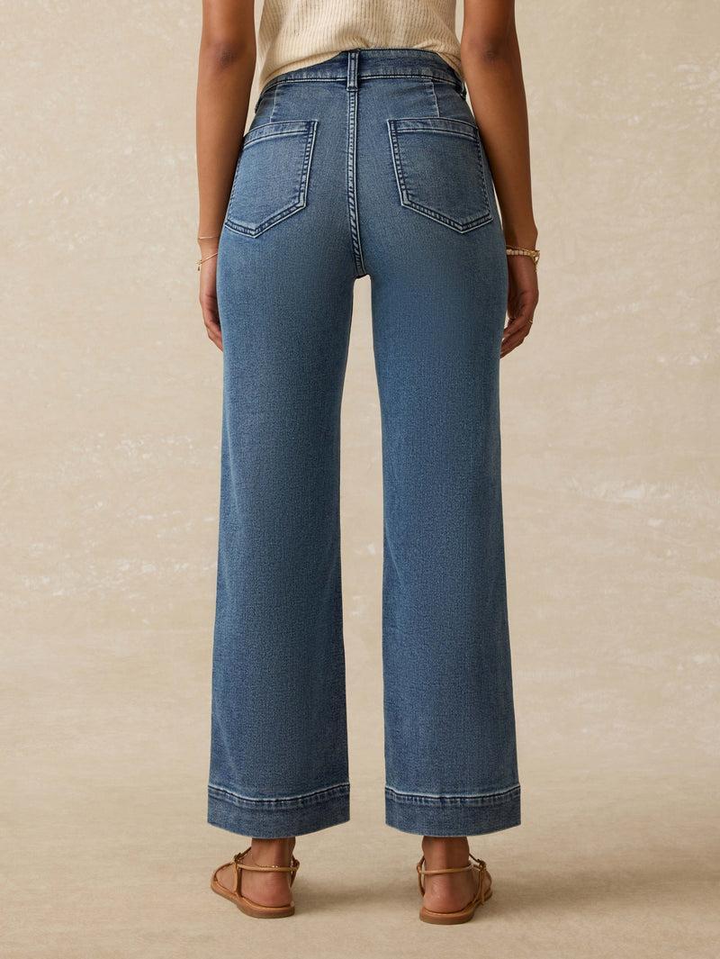 Stretch Terry Patch Pocket Ankle Pant - Riverton Wash Product Image