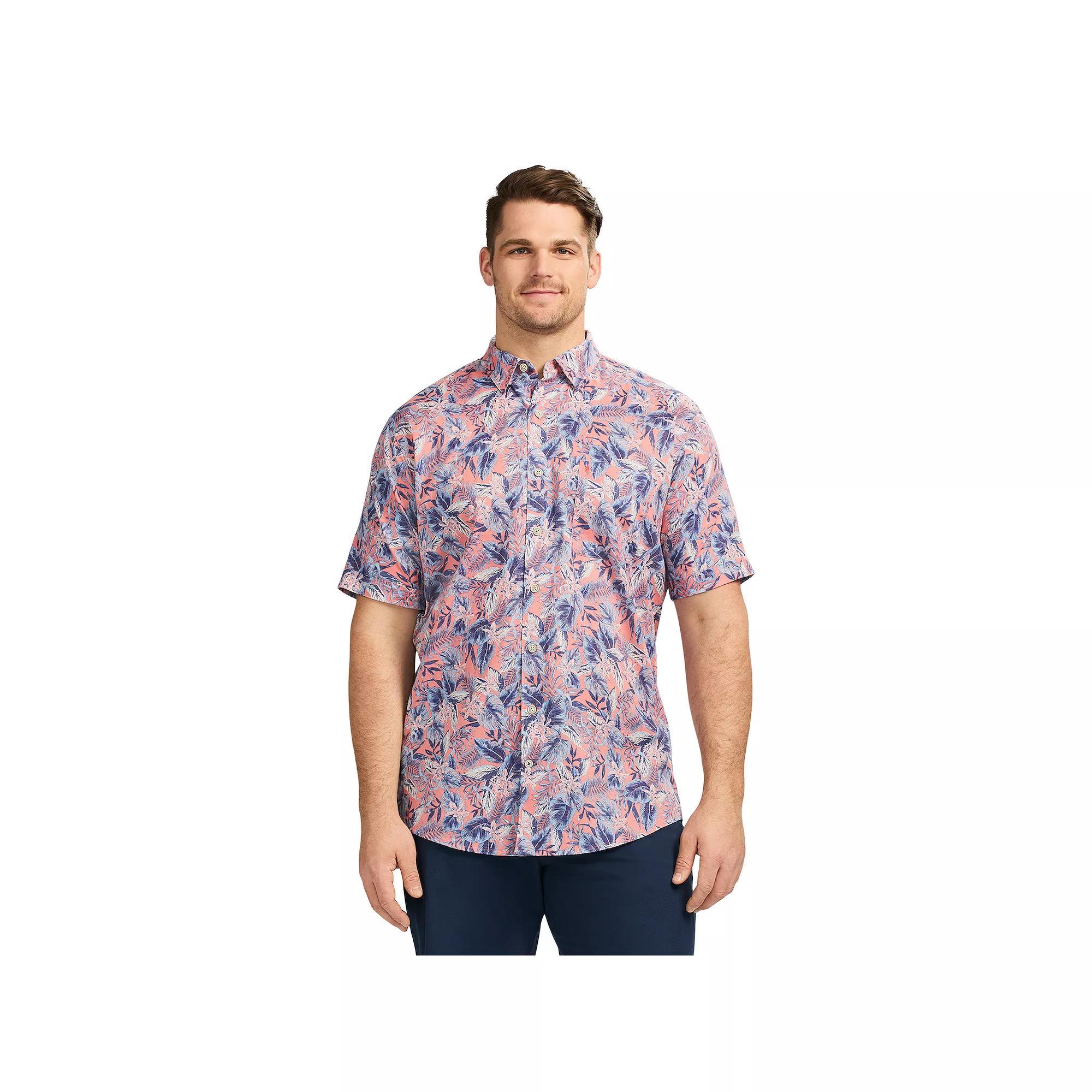 Big & Tall IZOD Dockside Short Sleeve Chambray, Men's,  Product Image