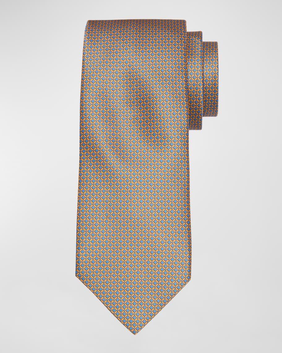 Men's Micro-Grid Silk Tie Product Image