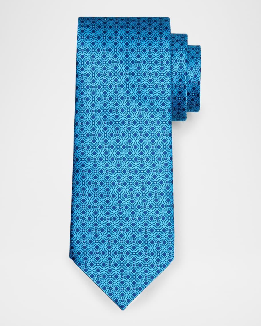 Men's Geometric Silk Tie Product Image