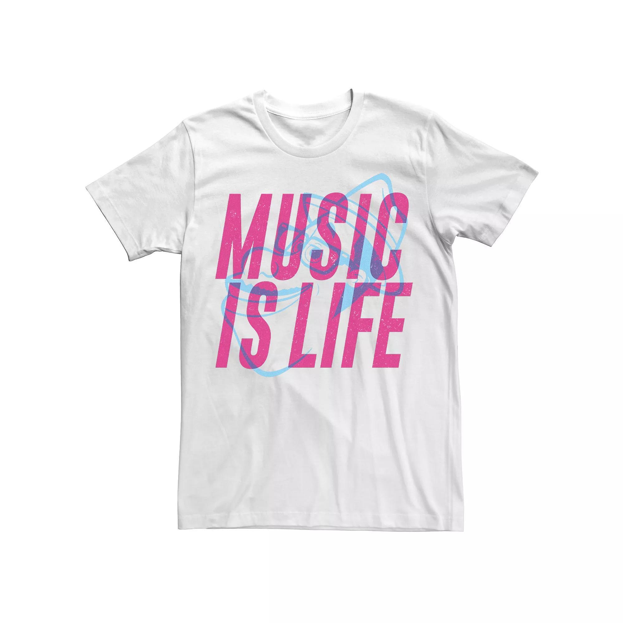 Disney / Pixar's Soul Joe Men's Music Is Life Overlay Tee, Size: XXL, White Product Image