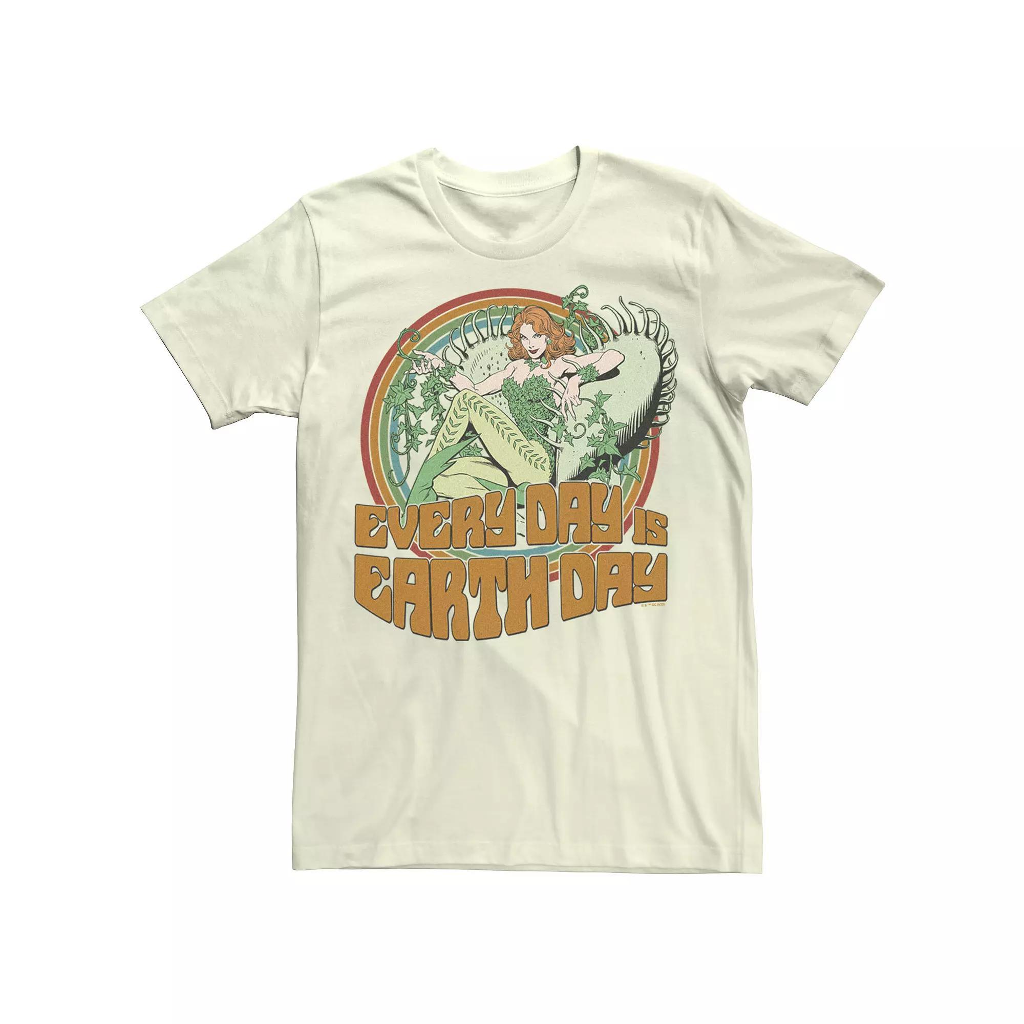 Men's Batman Poison Ivy Every Day Is Earth Day Tee, Size: Small, Natural Product Image