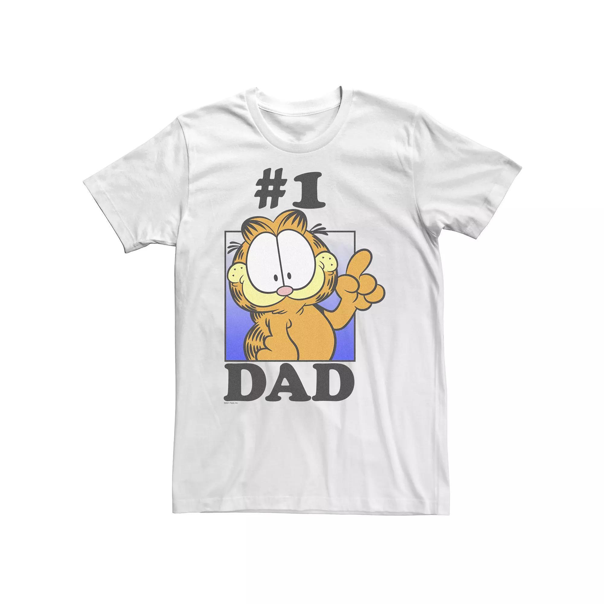 Big & Tall Garfield Father's Day Number One Dad Tee, Men's,  Product Image