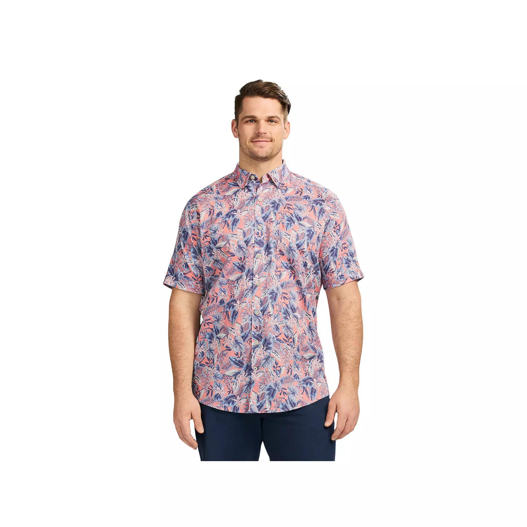 Big & Tall IZOD Dockside Short Sleeve Chambray, Men's,  Product Image