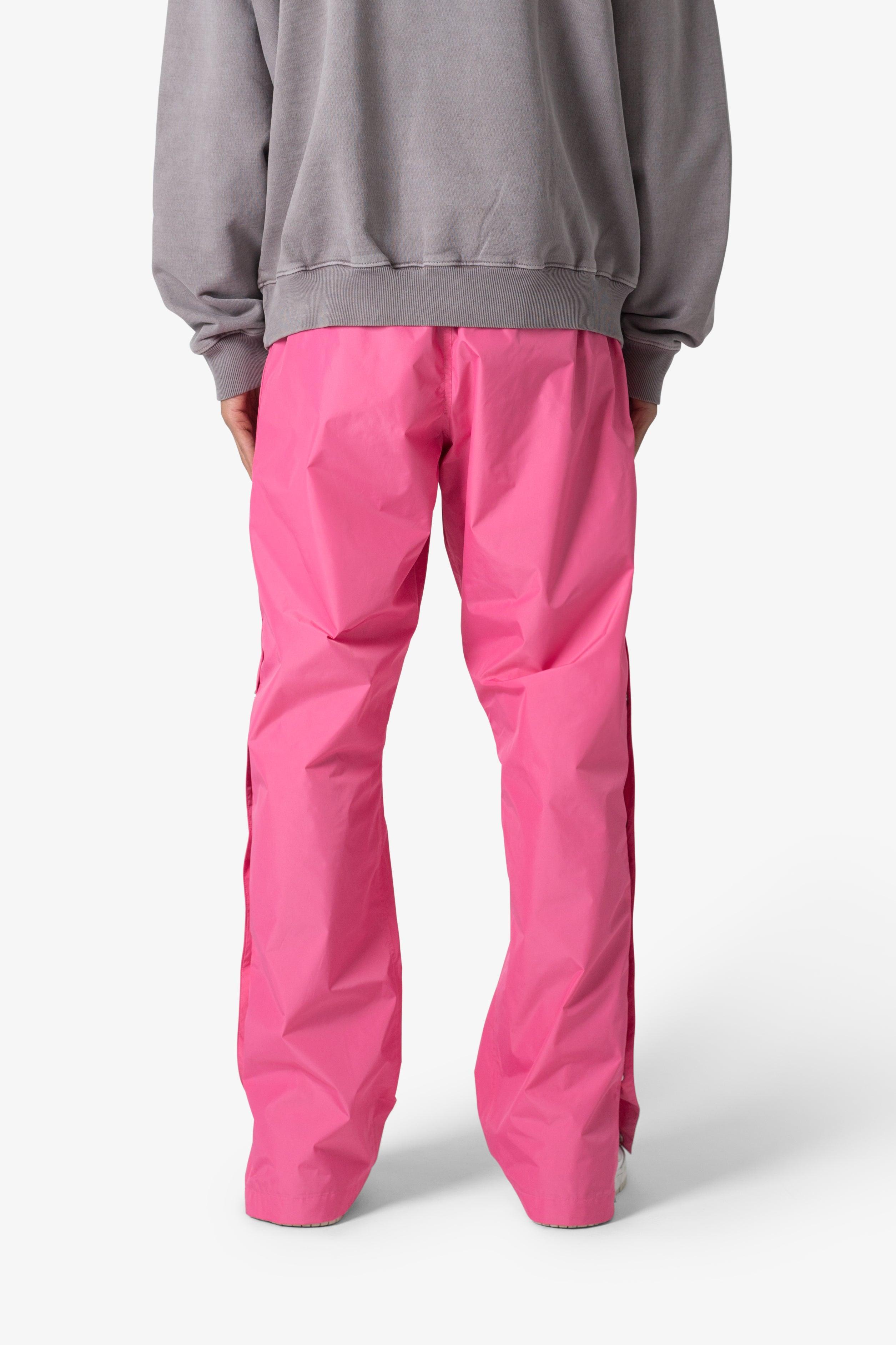 Nylon Snap Track Pants - Pink Product Image