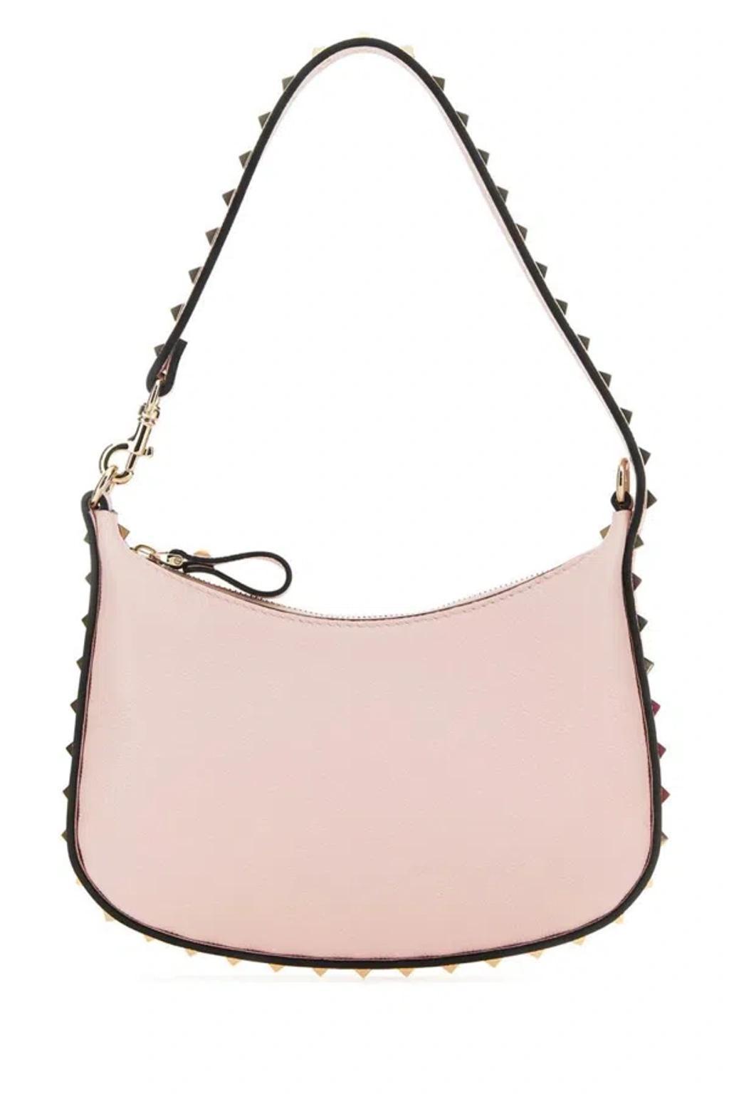 VALENTINO GARAVANI Rockstud Logo Printed Mini Shoulder Bag In Pink Product Image