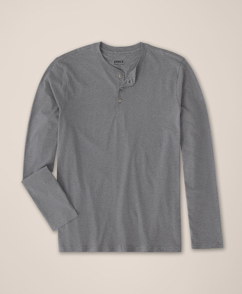 Mens Softspun Long Sleeve Henley 2XL Product Image