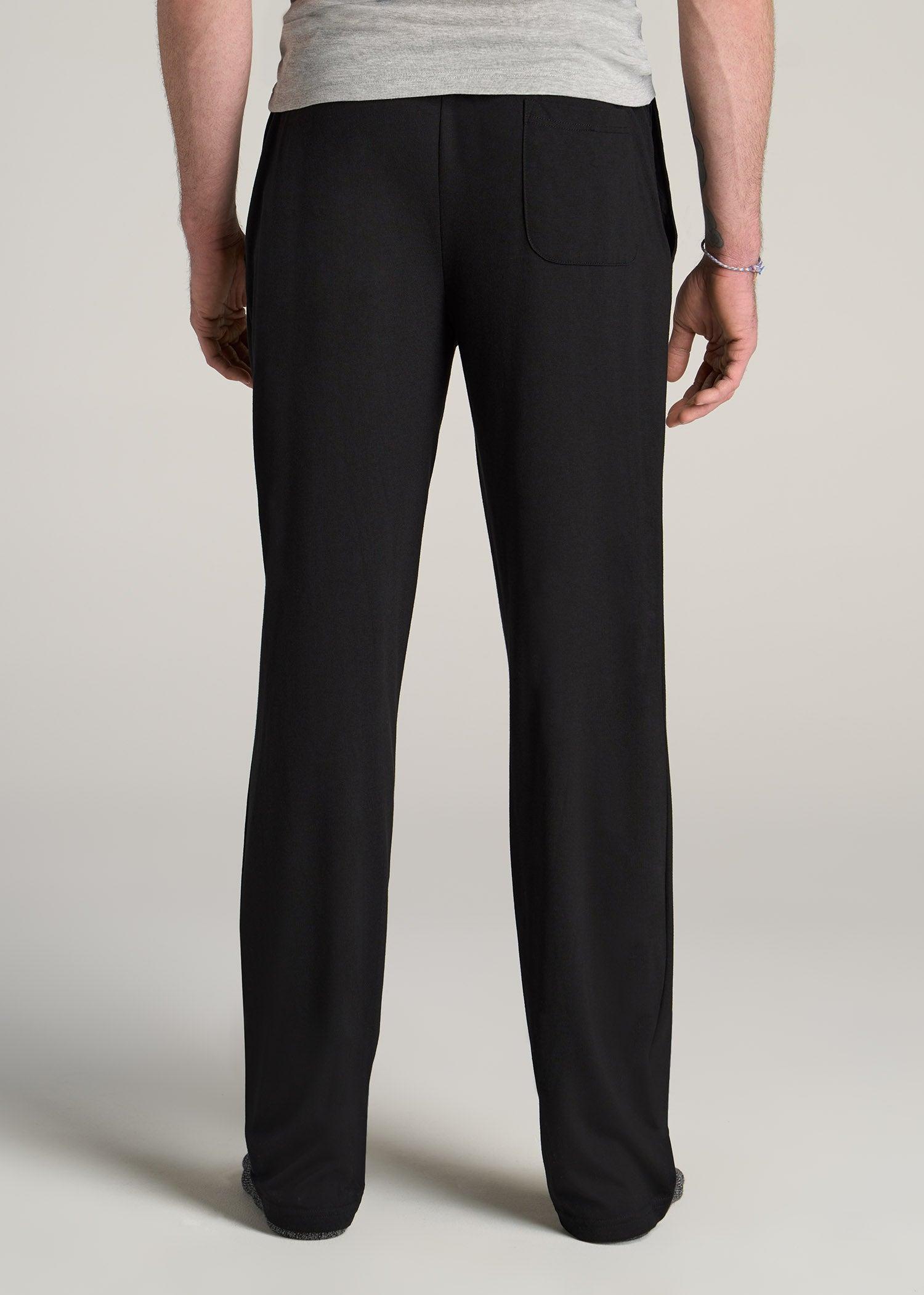 Lounge Pajama Pants for Tall Men in Black Product Image