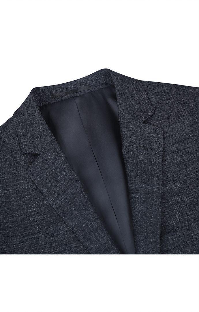 Wool Blend Slim Fit Suit 2 Piece Suit 2 Button in Charcoal Product Image