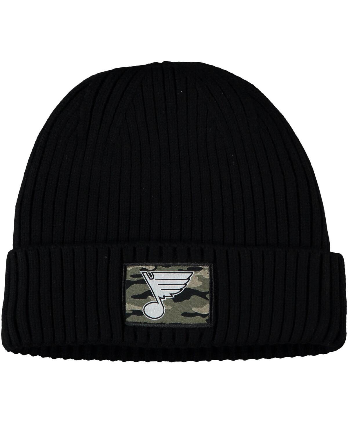 Mens adidas St. Louis Blues Military Appreciation Cuffed Knit Hat Product Image