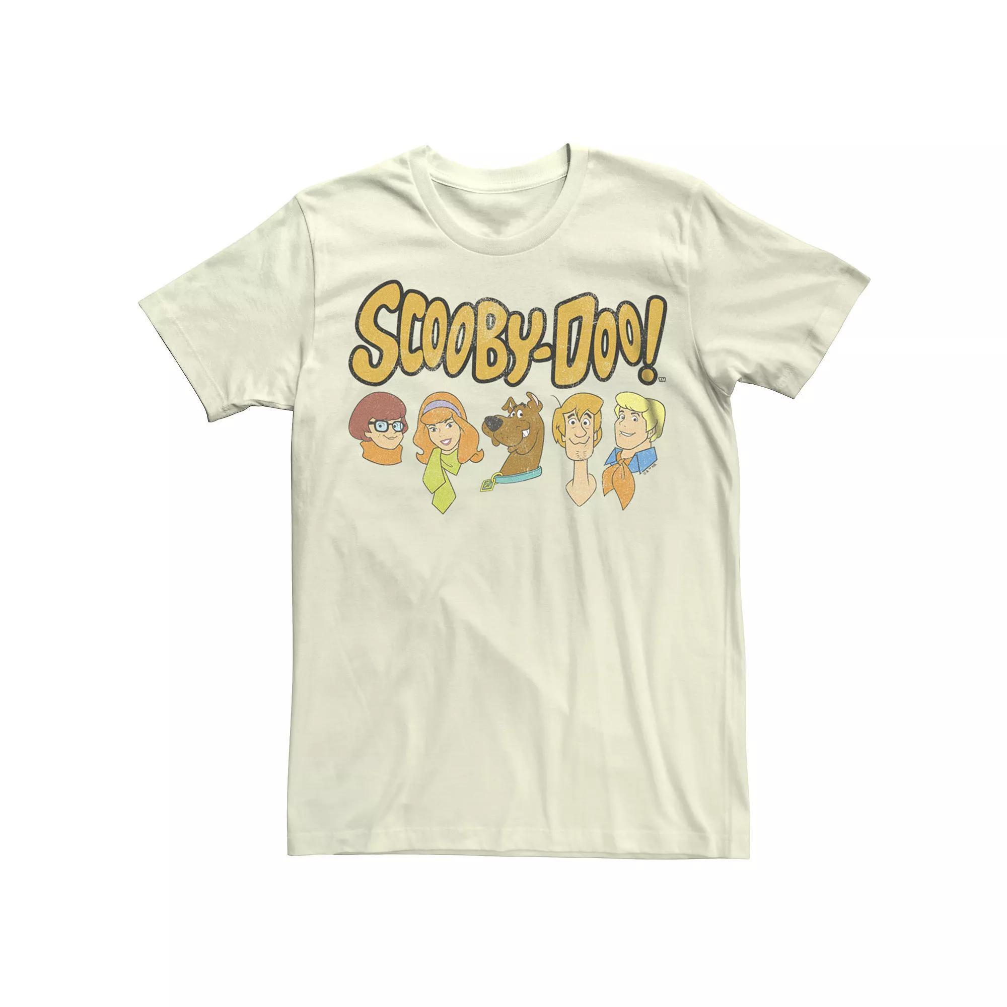 Men's Scooby-Doo Mystery Group Heads Graphic Tee, Size: XXL, Natural Product Image