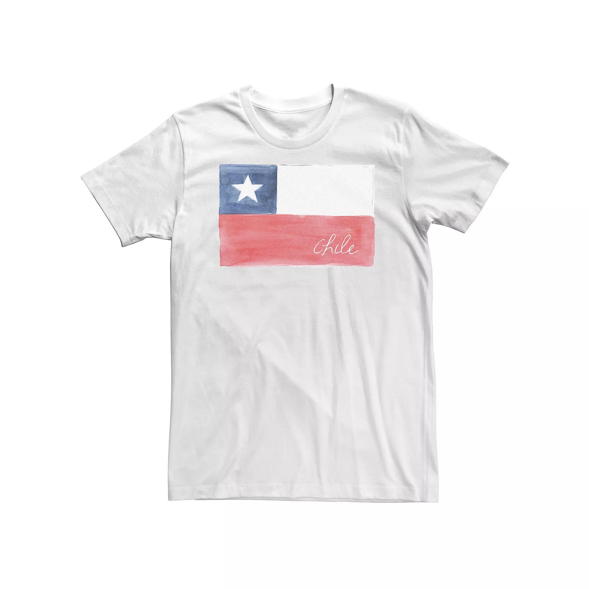 Big & Tall HHM Chile Flag Watercolor Tee, Men's, Size: 4XL Tall, White Product Image