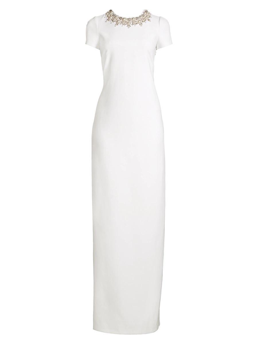 Womens Petra Embellished Stretch Crepe Gown Product Image