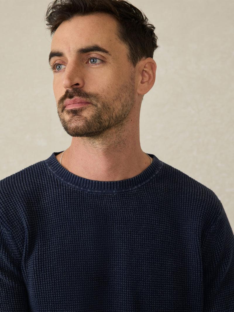 Sunwashed Crewneck Sweater - Blue Nights Product Image