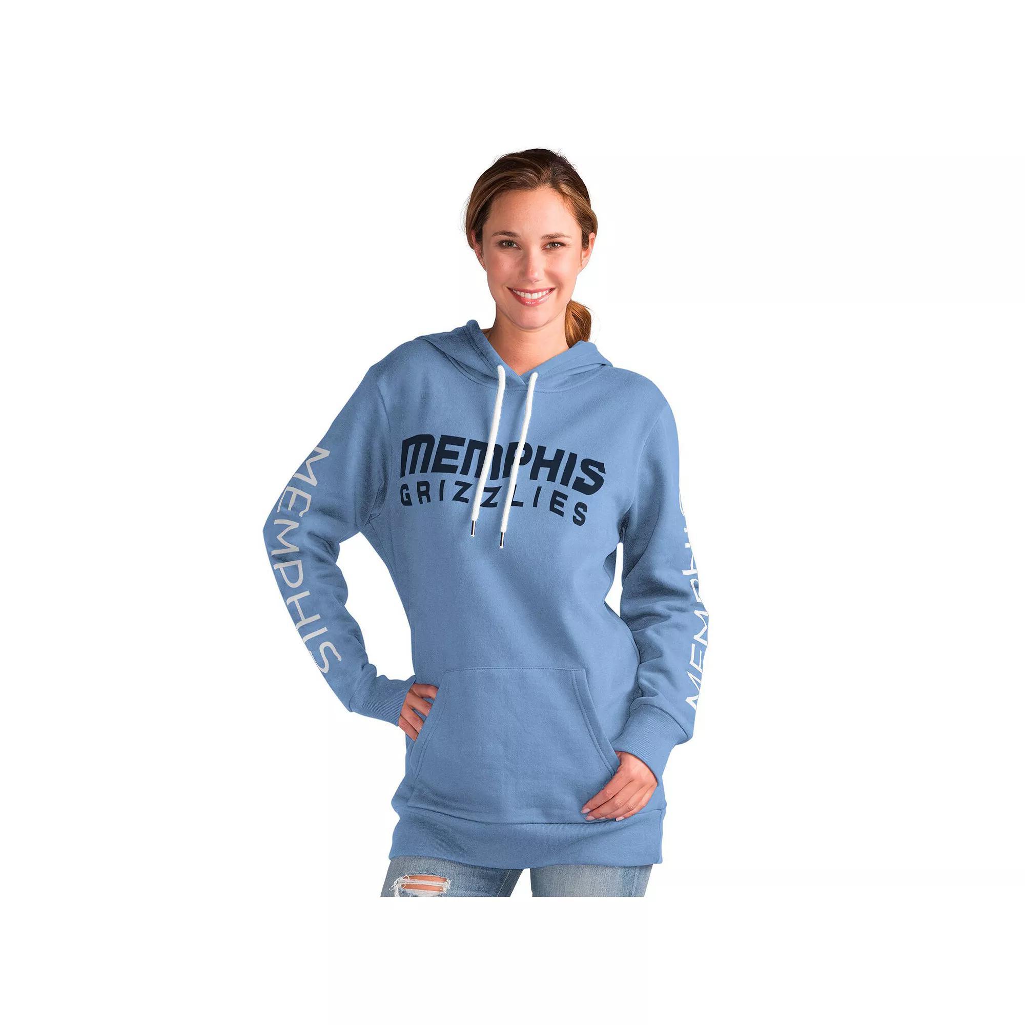 Women's G-III 4Her by Carl Banks Light Blue Memphis Grizzlies Base Coach Pullover Hoodie,  Product Image