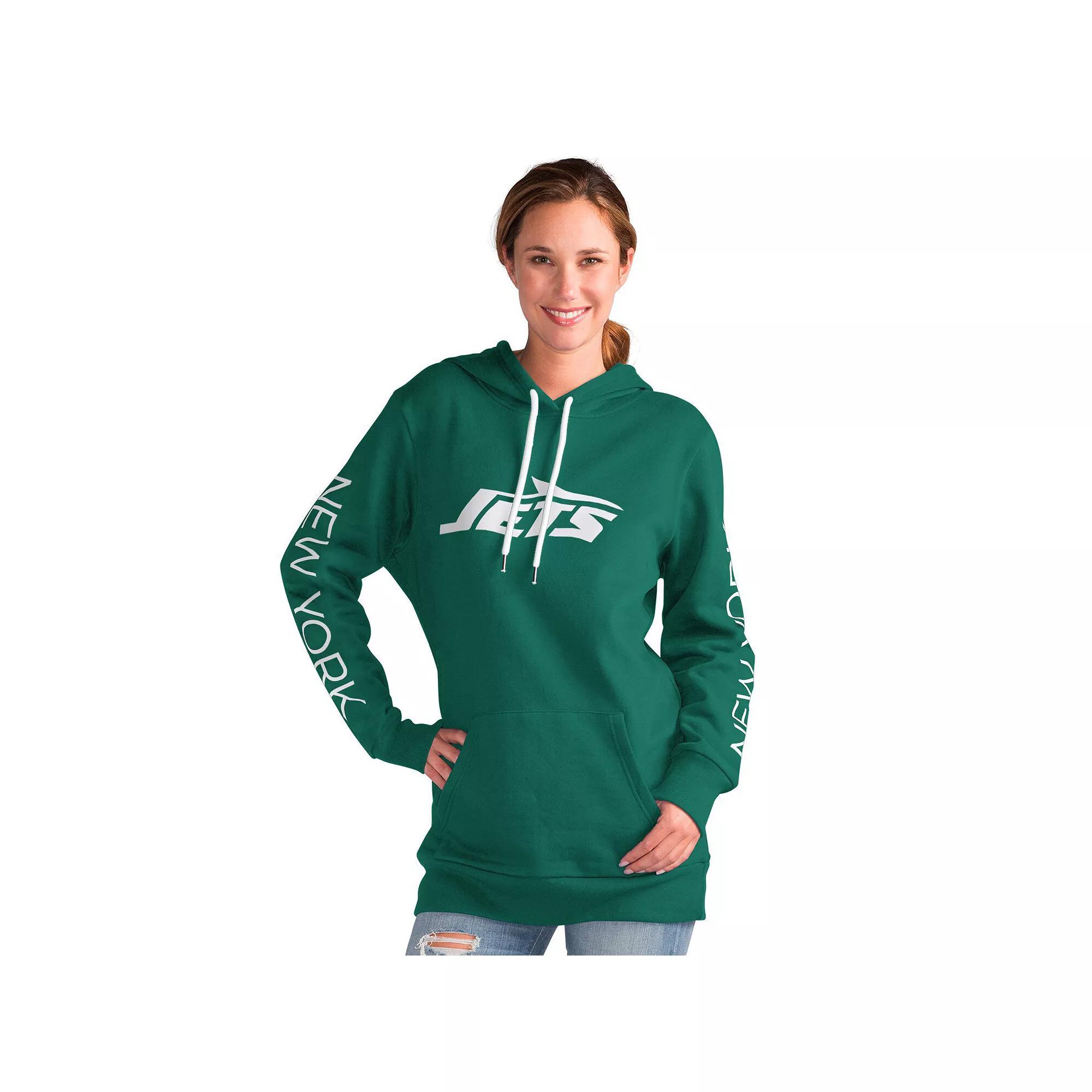Women's G-III 4Her by Carl Banks Green New York Jets Extra Inning Pullover Hoodie,  Product Image