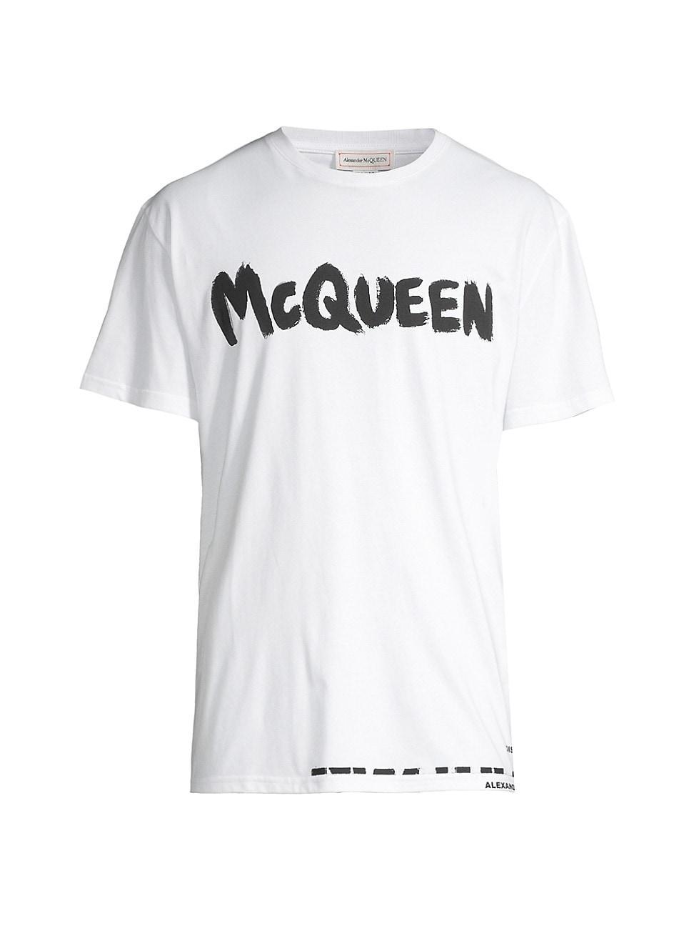 Mens Graffiti Logo Cotton T-Shirt Product Image